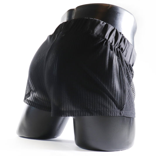 A - MINI - SHORT TRANSPARENT – NOIR TOTAL