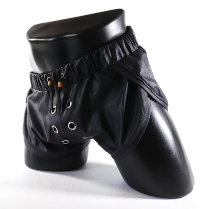 Mini - Short en Simili-Cuir Noir
Mini short en simili-cuir noir avec côtés ouverts, créé par Omar Enrique Paris – mode masculine audacieuse et vêtements sportifs fetish.
Keywords: short simili cuir homme, short fetish, Omar Enrique Paris