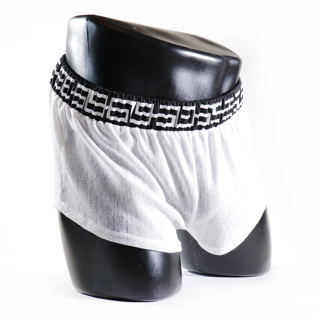 A- MINI - SHORT TRANSPARENT 69 – BLANC