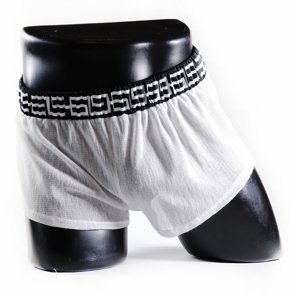 A- MINI - SHORT TRANSPARENT 69 – BLANC