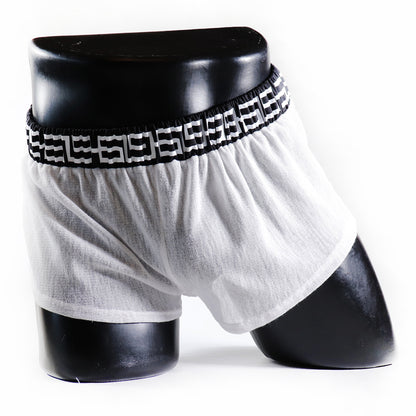 A- MINI - SHORT TRANSPARENT 69 – BLANC