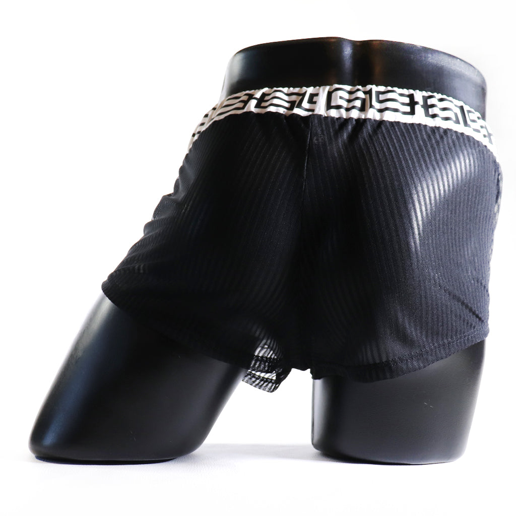 A - MINI - SHORT TRANSPARENT 69 – NOIR ET BLANC