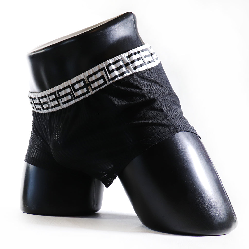 A - MINI - SHORT TRANSPARENT 69 – NOIR ET BLANC