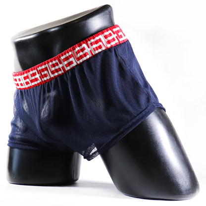 A - MINI - SHORT TRANSPARENT 69 – BLEU ET ROUGE