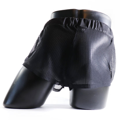 A - MINI - SHORT TRANSPARENT – NOIR TOTAL