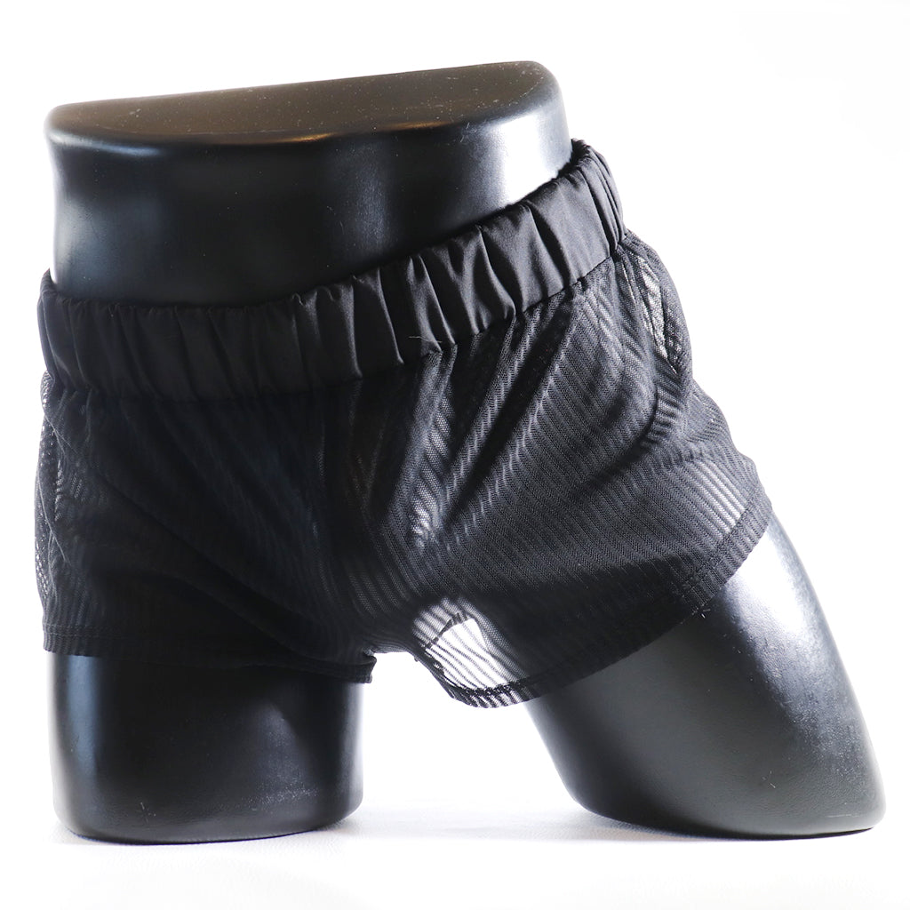 A - MINI - SHORT TRANSPARENT – NOIR TOTAL