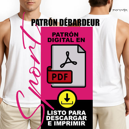 Patrón Débardeur Sport – PDF Descargable (Talla S)