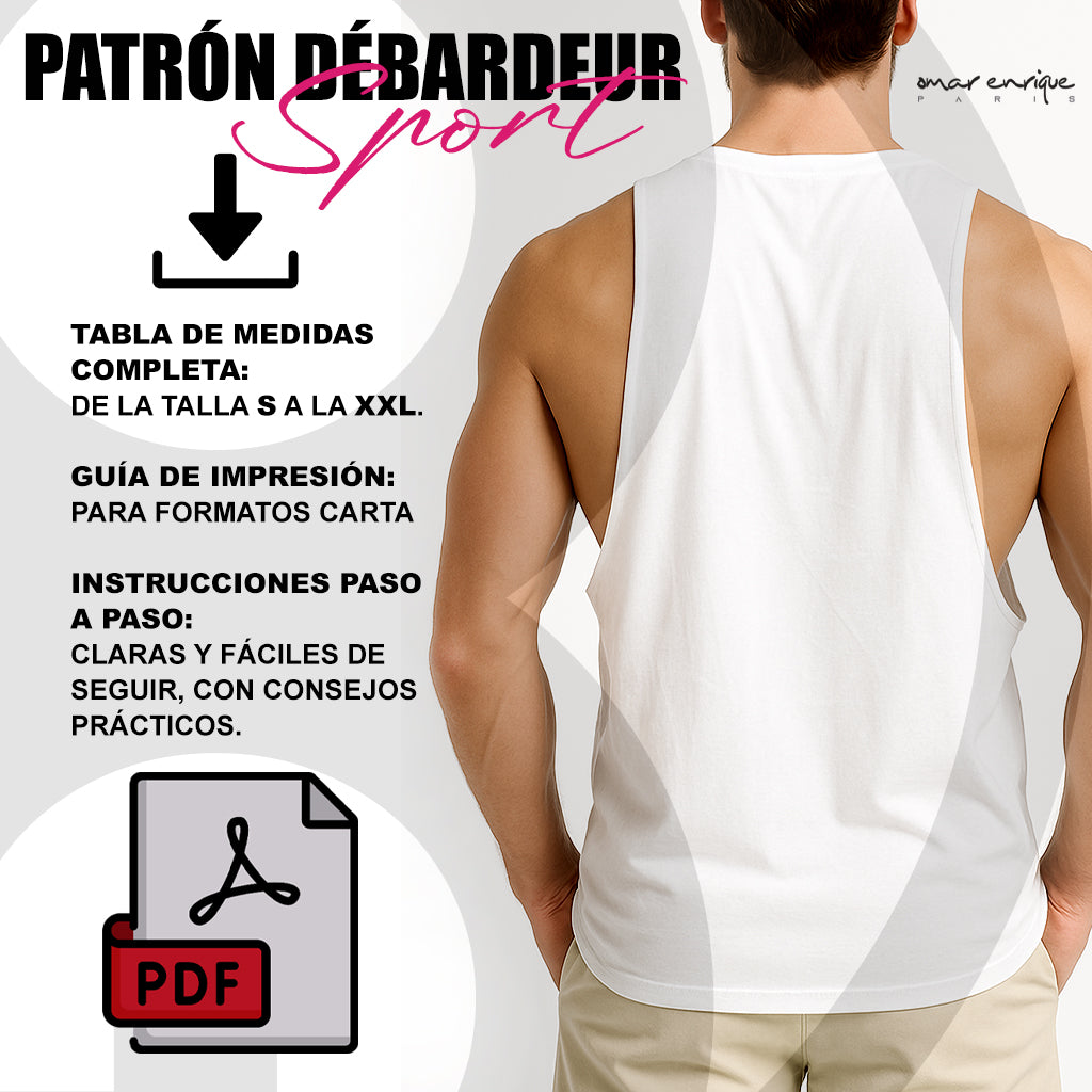 Patrón Débardeur Sport – PDF Descargable (Talla S)
