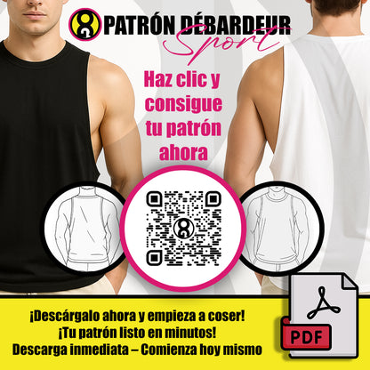 Patrón Débardeur Sport – PDF Descargable (Talla S)